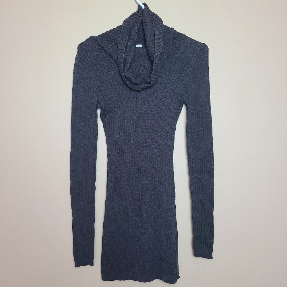 Tag Women's Casual Winter Chic Cowl Neck Ribbed Bodycon Sweater Tunic